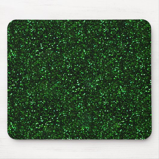 Dark Emerald Green Glitter Muismat (Voorkant)