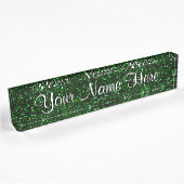 Dark Emerald Green Glitter Naambordje
