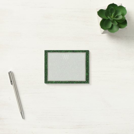 Dark Emerald Green Glitter Post-it® Notes (Kantoor)