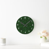 Dark Emerald Green Glitter Ronde Klok (Huis)