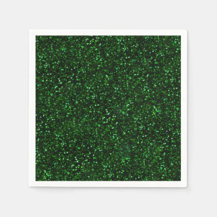 Dark Emerald Green Glitter Servetten