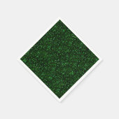 Dark Emerald Green Glitter Servetten (Hoek)