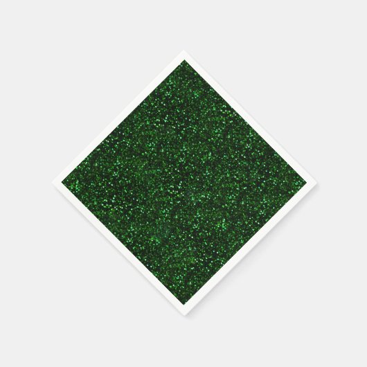 Dark Emerald Green Glitter Servetten (Hoek)