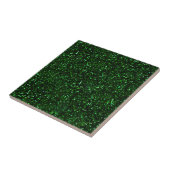 Dark Emerald Green Glitter Tegeltje (Zijkant)