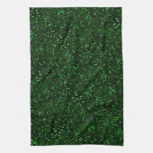 Dark Emerald Green Glitter Theedoek (Verticaal)