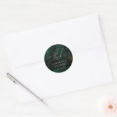 Dark Emerald Green Magical Gold Bedankt Ronde Sticker (Envelop)