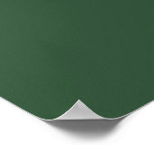 Dark Emerald Green Solid Color Poster (Hoek)
