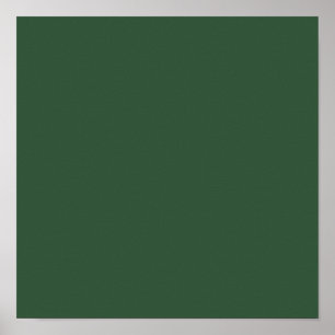 Dark Emerald Green Solid Color Poster