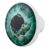 Dark Emerald Natural Gem Pattern Keramische Knop (Rechts)