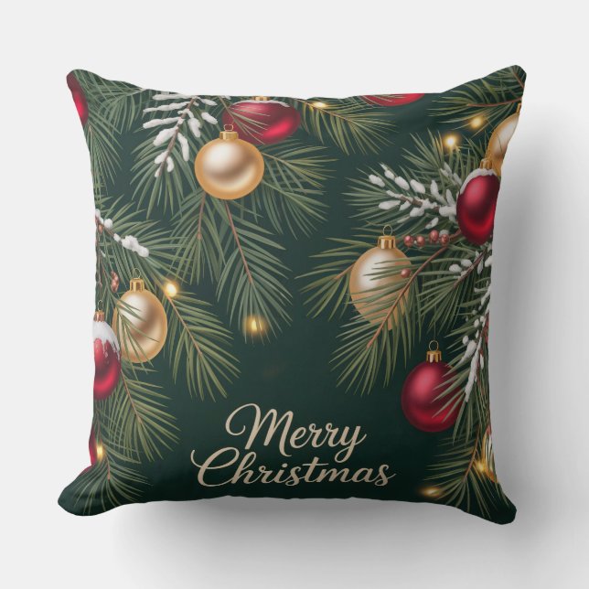 Dark Emerald Pattern Kussen (Voorkant)