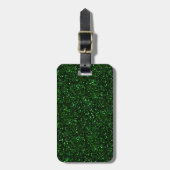 Dark Emerald Spring Green Glitter Bagagelabel (Voorkant verticaal)