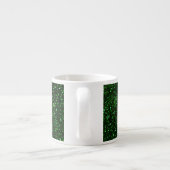 Dark Emerald Spring Green Glitter Espresso Kop (Achterkant)