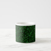 Dark Emerald Spring Green Glitter Espresso Kop (Voorkant)