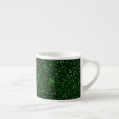 Dark Emerald Spring Green Glitter Espresso Kop (Rechts)
