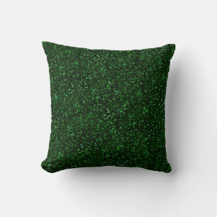 Dark Emerald Spring Green Glitter Kussen