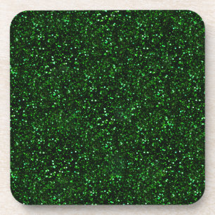 Dark Emerald Spring Green Glitter Onderzetter