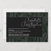 Dark en Moody Ferns Engagement Party Kaart (Voorkant)