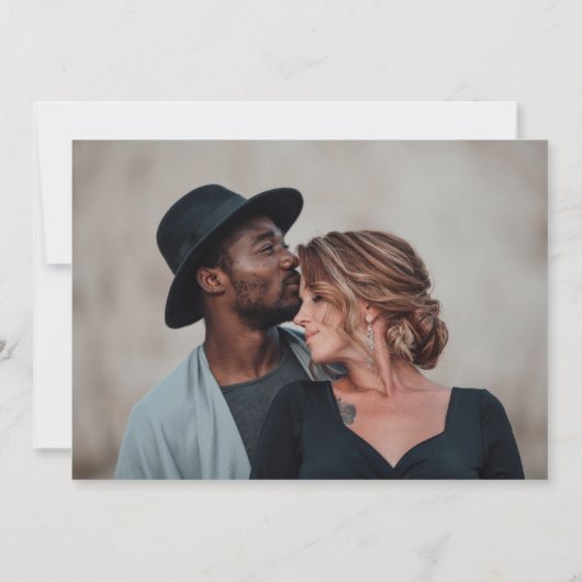 Dark en Moody Ferns Engagement Party Kaart (Achterkant)