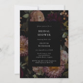 Dark en Moody Gothic Black Floral Vrijgezellenfees Kaart (Voorkant)