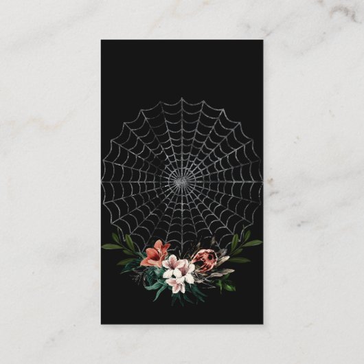 Dark en Moody Gothic Wedding Enclosure Kaart QR-co (Achterkant)