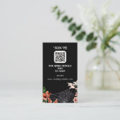 Dark en Moody Gothic Wedding Enclosure Kaart QR-co (Staand voorkant)