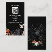Dark en Moody Gothic Wedding Enclosure Kaart QR-co (Voorkant / Achterkant)