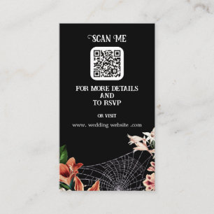 Dark en Moody Gothic Wedding Enclosure Kaart QR-co