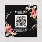Dark en Moody QR Code Wedding Enclosure Kaart (Voorkant)