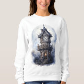 Dark Enchanted Castle Halloween Illustration Trui (Voorkant)