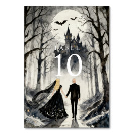 Dark Enchanted Gothic Spooky Wedding Couple Forest Kaart