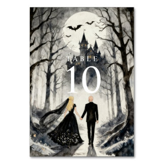 Dark Enchanted Gothic Spooky Wedding Couple Forest Kaart