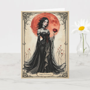 Dark Enchantress Halloween Gothic Glamour Elegance Kaart