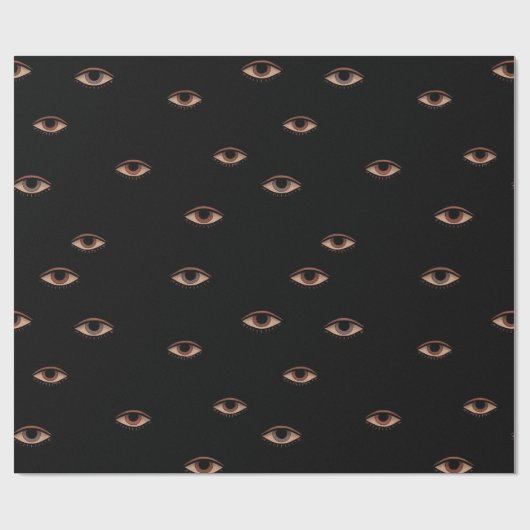 Dark Eye Pattern Wrapping Paper Cadeaupapier (Vlak)