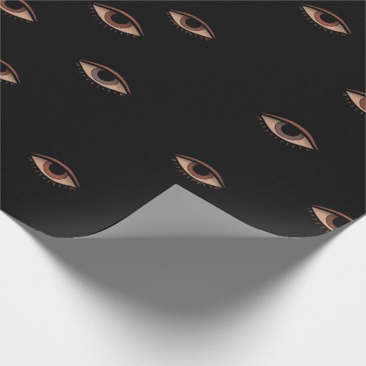 Dark Eye Pattern Wrapping Paper Cadeaupapier (Hoek)