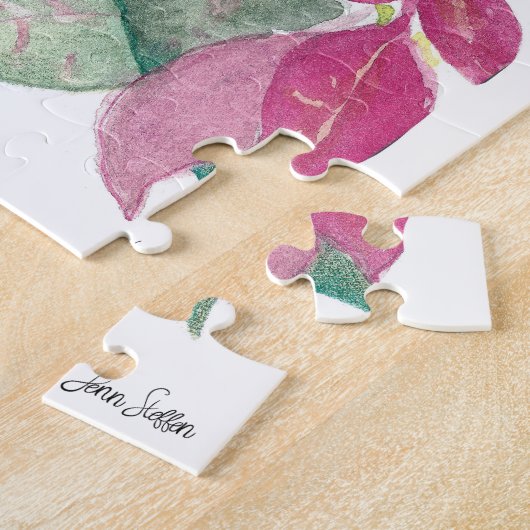 Dark Eyed Junco Bird Waterverf Art Jigzaag Puzzle Legpuzzel (Zijkant)