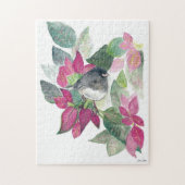 Dark Eyed Junco Bird Waterverf Art Jigzaag Puzzle Legpuzzel (Verticaal)