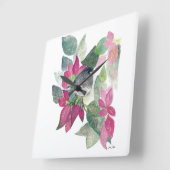 Dark Eyed Junco Bird Waterverf Art Vierkante Klok (Hoek)