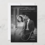 Dark Faded foto  ouderwetse bruiloft Save The Date (Voorkant)