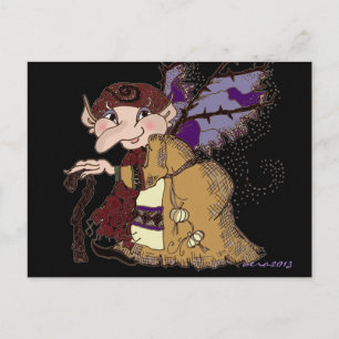 Dark Faerie Baba Ukraine Folk Art Briefkaart