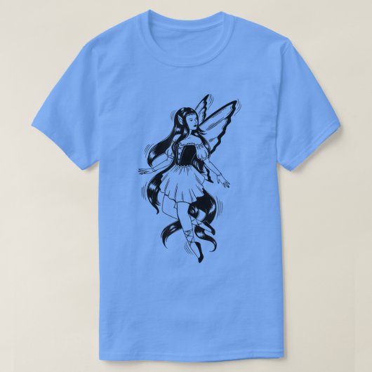Dark Fairy Fairies Magic Fly Wings T-shirt (Design voorkant)
