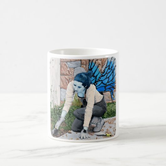 Dark Fairy Garden Fantasy Art Coffee Mok (Center)
