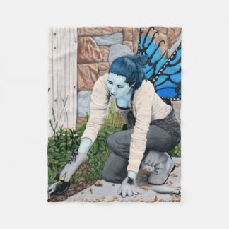 Dark Fairy Gardener Fantasy Art Fleece Deken
