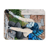 Dark Fairy Gardener Fantasy Art Fotomagneet Magneet (Horizontaal)