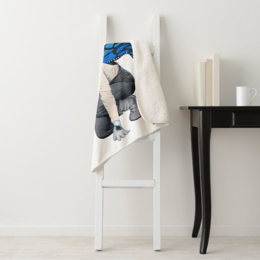 Dark Fairy Gardener Fantasy Art Sherpa Deken (In situ)