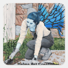 Dark Fairy Gardener Gardening Fantasy Art Stickers