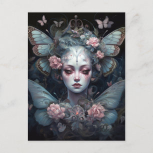 Dark Fairy Girl Gothic Fantasy Art Briefkaart