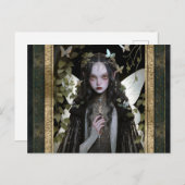 Dark Fairy Meisje Gothic Gotische Fantasy Kunst Briefkaart (Voorkant / Achterkant)