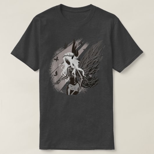 Dark Fairy Skeleton Fairycore Faecore Fairywave Go T-shirt (Design voorkant)