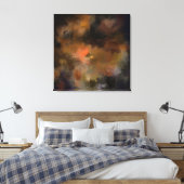 Dark Fall Kleuren Hedendaagse Abstracte Art Decor Canvas Afdruk (Insitu (Slaapkamer))