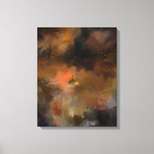 Dark Fall Kleuren Hedendaagse Abstracte Art Decor Canvas Afdruk (Voorkant)